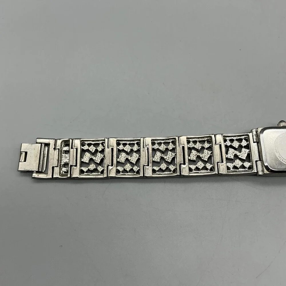 Xanadu Womens Watch 18mm White Dial Silver Tone Gem Bracelet New Battery 7.5